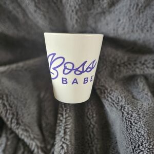 White and Purple Boss Babe Mug 8 Oz